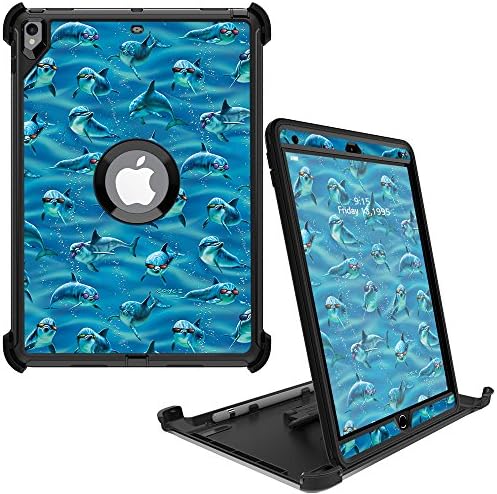 עור אדיסקינס תואם למגן Otterbox Apple iPad Pro 10.5 - כנופיית דולפין | כיסוי עטיפת ויניל מגן, עמיד וייחודי